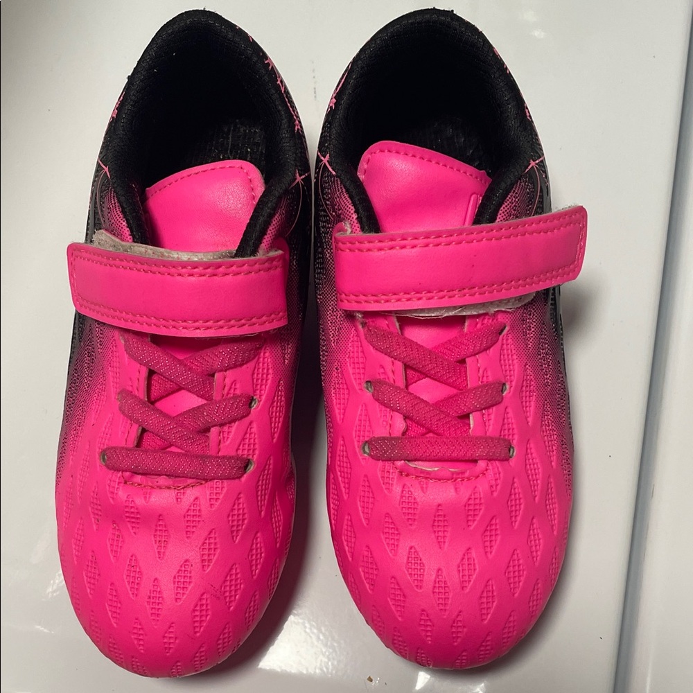 Vibrant Pink Girls Firm Ground Scoccer Cleets size 11